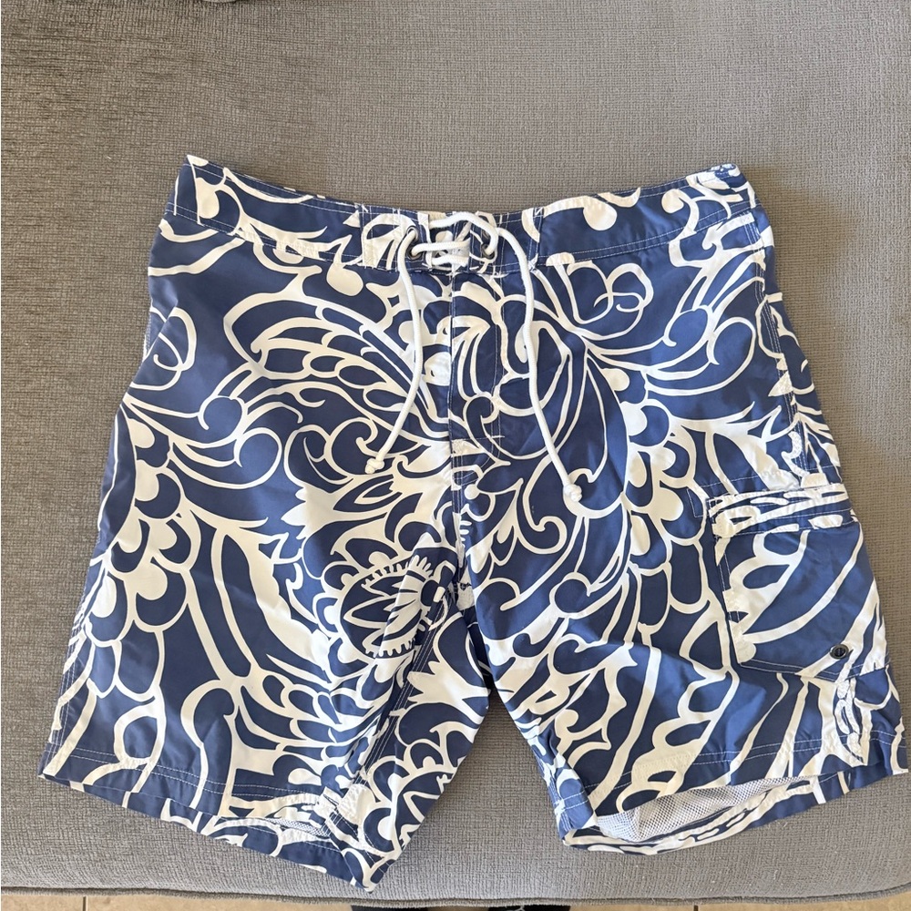 J. Crew Navy and White Cargo Shorts